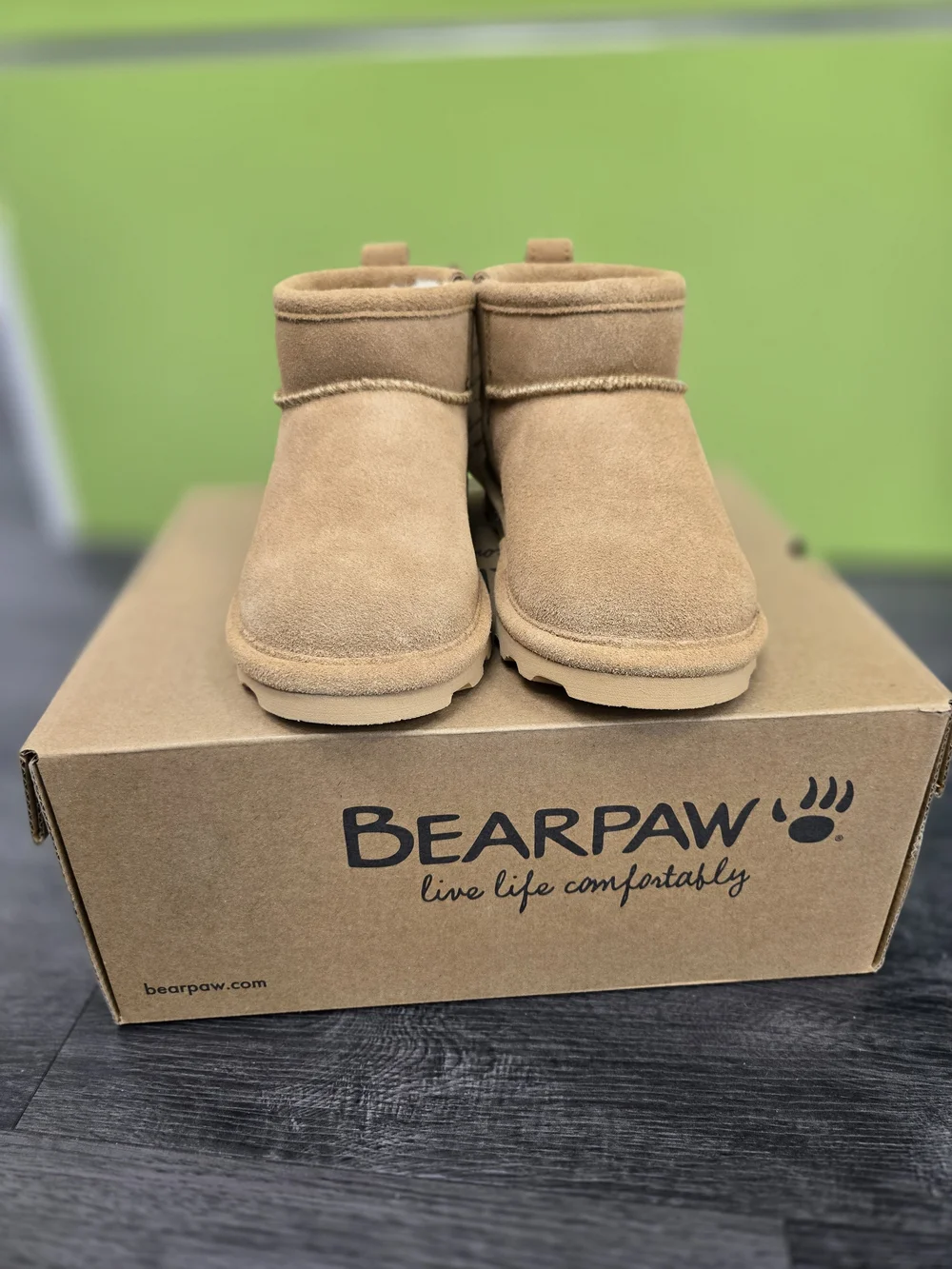 Bearpaw Kids' Tan Suede Booties - Cozy Ankle Shoes